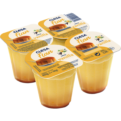 FLAN VAINILLA CLESA 6X100 GR.