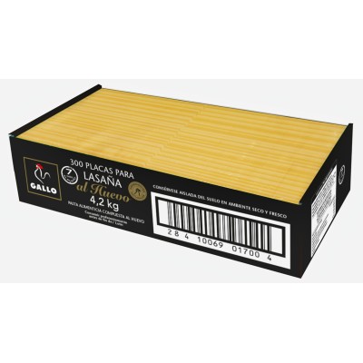 PASTA LASAÑA HUEVO GALLO 4,2KG