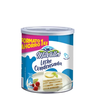 LECHE CONDENSADA 1KG MILVALLES